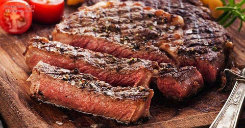 Grilled Ribeye Steak with Asparagus and Garlic Butter Recipe